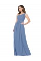 Azul Windsor Cubierta Un Hombre Gasa Largo Vestidos de dama de honor Outlet