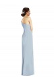 Azul cielo claro Trompeta Hombros Descubiertos Crepé Elástico Largo Formales Vestidos de dama de honor / Vestidos de fiesta Outlet