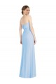 Azul cielo claro Trompeta Sin tirantes Gasa Largo Formales Vestidos de dama de honor / Vestidos de noche Outlet