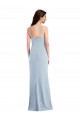 Azul cielo claro Trompeta Tirantes espagueti Crepé Elástico Largo Formales Vestidos de dama de honor / Vestidos de fiesta Outlet