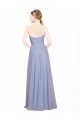 Azul cielo claro línea A Cuello de Corazón Sin tirantes Tul Largo Vestidos de dama de honor Outlet