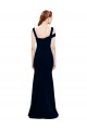 Azul marina oscuro Sirena Hombros Descubiertos Crepé Elástico Largo Formales Vestidos de dama de honor / Vestidos de fiesta Outlet