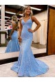 Bígaro Cubierta Cuello en V Barrer tren Lentejuelas Terciopelo Largo Vestidos de fiesta Outlet