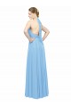 Bígaro línea A Halter Gasa Largo Vestidos de dama de honor Outlet