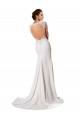 Blanco Cubierta Cuello de Corazón Cola capilla Gasa Encaje Vestidos de novia Outlet