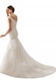 Blanco Cubierta Hombros Descubiertos Cola capilla Tul Vestidos de novia Outlet