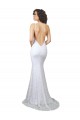 Blanco Sirena Cuello Alto Barrer tren Encaje Vestidos de novia Outlet