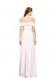 Blanco Sirena Hombros Descubiertos Crepé Elástico Largo Formales Vestidos de dama de honor / Vestidos de fiesta Outlet