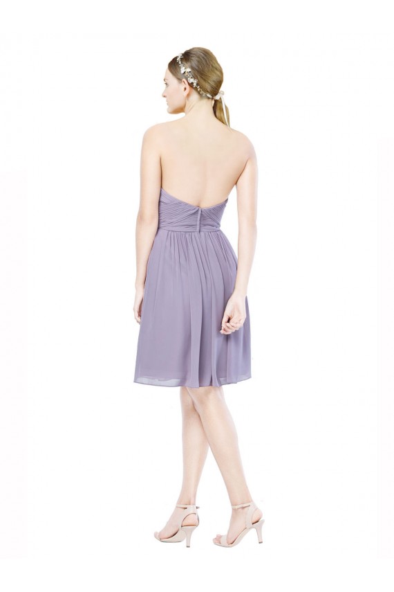 Borgoña línea A Cuello de Corazón Gasa Corto Vestidos de dama de honor / Vestidos de cóctel / Vestidos para homecoming Outlet