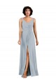 Columna Cuello en V Gasa Largo Vestidos de dama de honor Outlet
