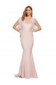 Cubierta Cuello de Corazón Crepé Elástico Tul Largo Formales Vestidos de dama de honor / Vestidos de fiesta Outlet