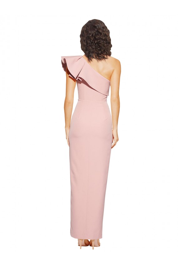 Cubierta Un Hombre Crepé Elástico Largo Formales Vestidos de dama de honor / Vestidos de fiesta Outlet