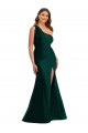 Evergreen Sirena Un Hombre Satén sedoso Largo Formales Vestidos de dama de honor / Vestidos de fiesta Outlet
