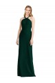 Evergreen Trompeta Halter Gasa Largo Vestidos de dama de honor Outlet