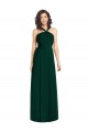 Evergreen línea A Halter Gasa Largo Vestidos de dama de honor Outlet