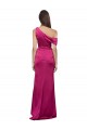 Fucsia línea A Un Hombre Satén elástico Largo Formales Vestidos de dama de honor / Vestidos de fiesta Outlet