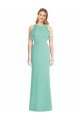 Jade Sirena Cuello joya Gasa Largo Vestidos de dama de honor Outlet