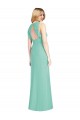 Jade Sirena Cuello joya Gasa Largo Vestidos de dama de honor Outlet