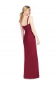 Lila Sirena Tirantes espagueti Cuello en V Sin tirantes Gasa Largo Vestidos de dama de honor Outlet