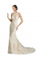 Marfil & Champán Sirena Ilusión Cola capilla Tul Encaje Clásico Vestidos de novia Outlet