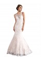 Marfil & Champán Sirena Ilusión Tren catedral Tul Encaje Vestidos de novia Outlet