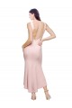 Rosa Cubierta Cuello Alto Midi Crepé Elástico Corto Asimétrico Formales Vestidos de dama de honor / Vestidos de fiesta / Vestidos de cóctel Outlet