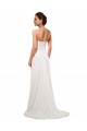 Marfil Cubierta Cuello de Corazón Cola capilla Gasa Vestidos de novia Outlet