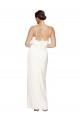 Marfil Cubierta Halter Cuello Alto Satén elástico Largo Formales Vestidos de dama de honor / Vestidos de fiesta Outlet