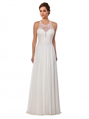 Marfil Cubierta Ilusión Cola capilla Gasa Vestidos de novia Outlet
