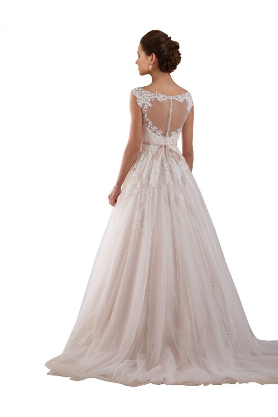 Marfil Cuello de Corazón Cola capilla Tul Encaje Vestidos de novia Outlet