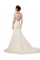 Marfil Sirena Barco Cola capilla Encaje Vestidos de novia Outlet