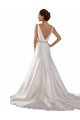 Marfil Sirena Barco Cola capilla Satén Vestidos de novia Outlet