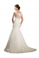 Marfil Sirena Barco Cola capilla Tul Encaje Vestidos de novia Outlet