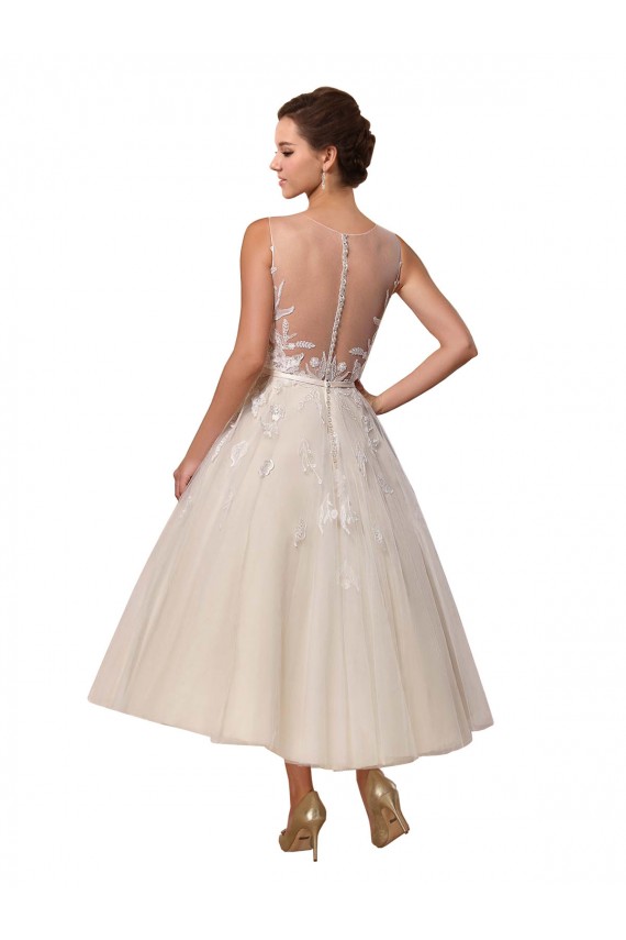Marfil Ilusión Tul Encaje Vestidos de novia Outlet