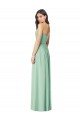 Menta Verde Trompeta Cuello de Corazón Sin tirantes Gasa Largo Vestidos de dama de honor Outlet