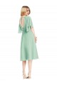 Menta Verde línea A Gasa Corto Vestidos de dama de honor Outlet
