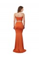Naranja Sirena Sin tirantes Spandex Largo Formales Vestidos de dama de honor / Vestidos de fiesta Outlet