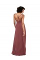 Negro Columna Cuello en V Gasa Largo Formales Vestidos de dama de honor / Vestidos de noche Outlet