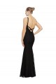 Negro Cubierta Cuello joya Encaje Largo Vestidos de dama de honor Outlet