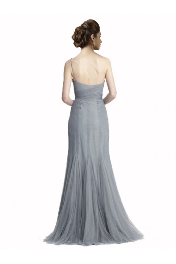 Pizarra gris Sirena Un Hombre Tul Largo Vestidos de dama de honor Outlet