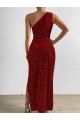 Rojo Cubierta Un Hombre Lentejuelas Terciopelo Largo Vestidos de fiesta Outlet