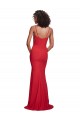 Rojo Sirena Tirantes espagueti Crepé Elástico Largo Formales Vestidos de dama de honor / Vestidos de fiesta Outlet