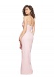 Rosa Cubierta Sin tirantes Crepé Elástico Largo Formales Vestidos de dama de honor / Vestidos de fiesta Outlet