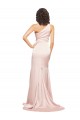 Rosa Cubierta Un Hombre Satén sedoso Largo Formales Vestidos de dama de honor / Vestidos de fiesta Outlet