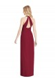 Rosa Del Desierto Trompeta Halter Cuello en V Gasa Largo Formales Vestidos de dama de honor / Vestidos de noche Outlet