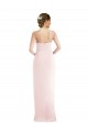 Rosa Trompeta Halter Crepé Elástico Largo Vestidos de dama de honor / Vestidos de fiesta Outlet