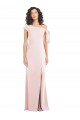 Rosa Trompeta Hombros Descubiertos Crepé Elástico Largo Formales Vestidos de dama de honor / Vestidos de fiesta Outlet