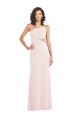 Rosa Trompeta Un Hombre Crepé Elástico Largo Formales Vestidos de dama de honor / Vestidos de fiesta Outlet