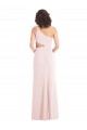 Rosa Trompeta Un Hombre Crepé Elástico Largo Formales Vestidos de dama de honor / Vestidos de fiesta Outlet