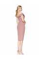 Rosa empolvado Sirena Hombros Descubiertos Crepé Elástico Corto Formales Vestidos de dama de honor / Vestidos de fiesta / Vestidos de cóctel Outlet